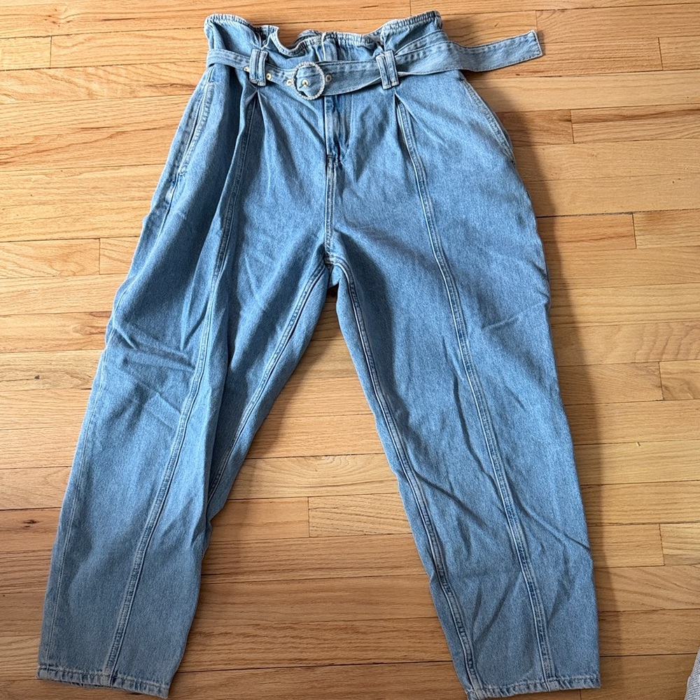 Zara High-Waisted Light Blue Denim